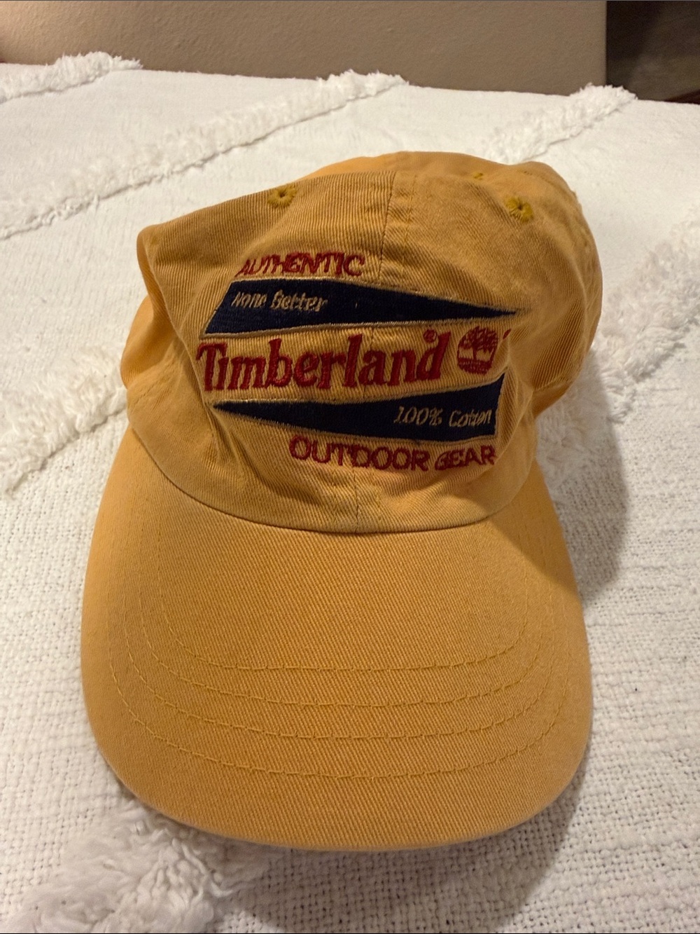 Timberland Mustard Yellow Embroidered Logo Baseball Cap